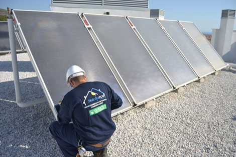 instalación de placas solares para edificios